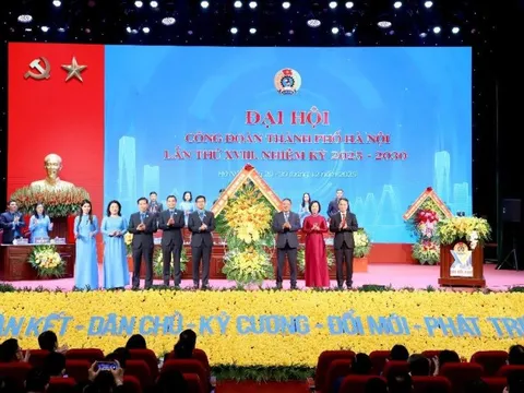 Khai mạc trọng thể Đại hội Công đoàn thành phố Hà Nội lần thứ XVIII, nhiệm kỳ 2025 - 2030