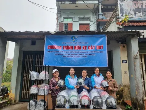 Hội LHPN xã Sóc Sơn tổ chức chương trình “Rửa xe gây quỹ từ thiện” giúp phụ nữ có hoàn cảnh khó khăn