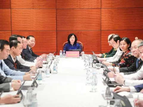 Đại biểu MTTQ, các đoàn thể Trung ương thảo luận Văn kiện Đại hội XIV của Đảng