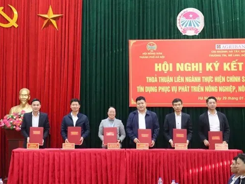 Hội Nông dân Hà Nội và Agribank ký kết thỏa thuận liên ngành về tín dụng nông nghiệp, nông thôn