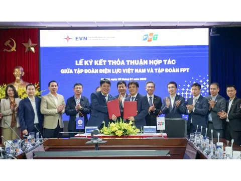 EVN và FPT hợp tác chuyển đổi số, chuyển đổi xanh trong lĩnh vực điện lực