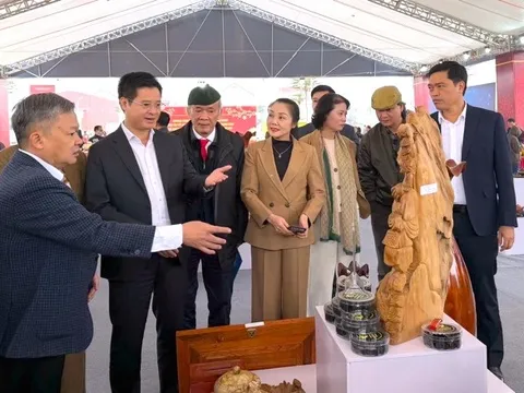 Khai mạc không gian trưng bày sản phẩm tiêu dùng phục vụ Tết tại xã Nội Bài