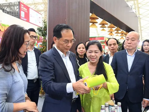 Phó Thủ tướng Bùi Thanh Sơn tham quan, mua hàng tại Hội chợ mùa Xuân 2026