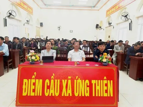 Xã Ứng Thiên tham dự hội nghị toàn quốc quán triệt Nghị quyết Đại hội XIV của Đảng