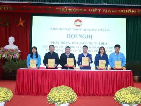 Ủy ban Mặt trật Tổ quốc xã Thuận An phát động, ký giao ước thi đua năm 2026