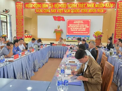 Chốt tiến độ giải phóng mặt bằng dự án đường dây 220 kV Thạnh Mỹ - Duy Xuyên