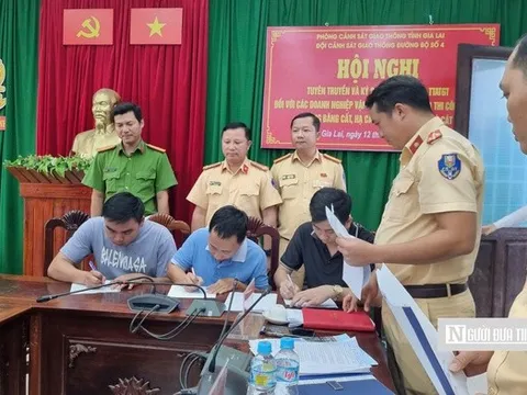 Gia Lai: Doanh nghiệp vận tải ký cam kết khi vận chuyển vật liệu thi công dự án Cảng hàng không Phù Cát
