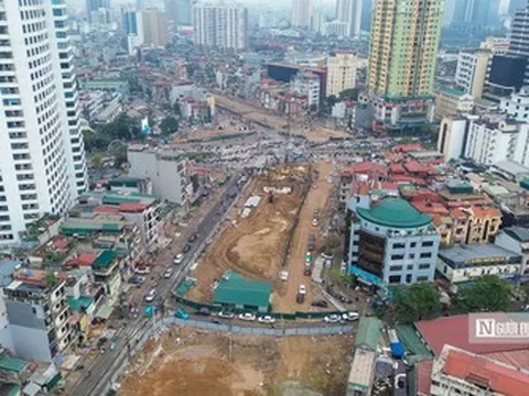 Hà Nội: Đoạn đường Voi Phục - Hoàng Cầu lộ diện sau 3 tháng thi công