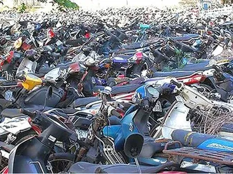 Công an phường Cầu Giấy, Tp.Hà Nội tìm người sở hữu Honda Airblade không biển số