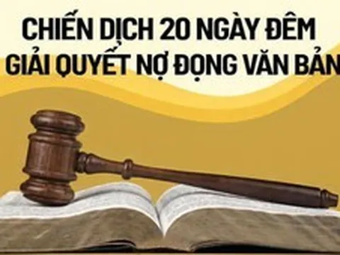 ‘Chiến dịch 20 ngày đêm’: Phấn đấu giải quyết triệt để nợ đọng văn bản