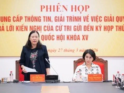 96,3% kiến nghị của cử tri được giải quyết, trả lời