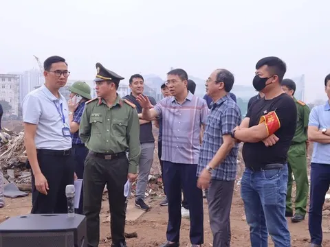 Cưỡng chế công trình vi phạm bảo đảm tiến độ dự án hồ điều hoà Phú Đô