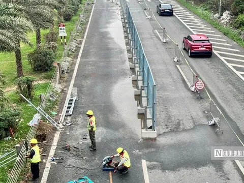 Hà Nội: Rào chắn gần 700m Đại lộ Thăng Long để thi công tuyến metro số 5
