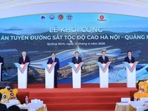 Thủ tướng Lê Minh Hưng dự lễ khởi công tuyến đường sắt tốc độ cao Hà Nội-Quảng Ninh