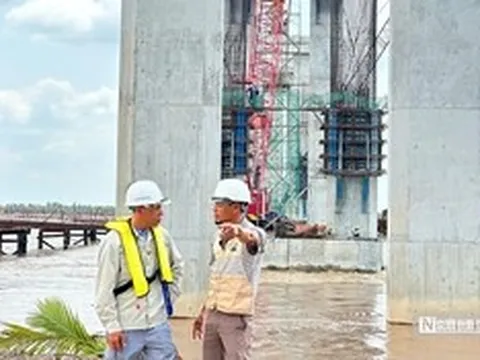 Tăng tốc thi công cầu Đại Ngãi, quyết tâm thông xe dịp 30/4