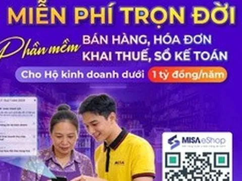 MISA tiếp tục miễn phí phần mềm trọn đời cho hộ kinh doanh