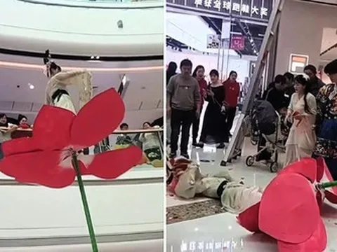 Nữ nghệ sĩ xiếc ngã từ độ cao 3m khi đang biểu diễn, khán giả hoảng sợ la hét