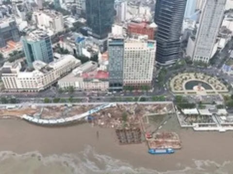 “Lá dừa nước” 1.000 tỷ đồng vươn mình giữa sông Sài Gòn: Đại công trình vượt sông dần lộ diện