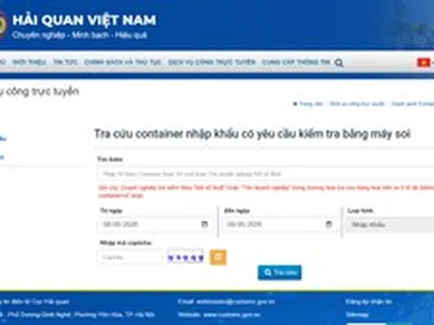 Hải quan hướng dẫn tra cứu container nhập khẩu có yêu cầu kiểm tra bằng máy soi