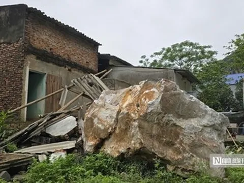 Người mẹ kể lại giây phút khối đá hàng chục tấn làm sập một phần ngôi nhà trong đêm
