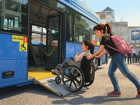 Lên xe buýt bằng... đôi tay người khác: Hành trình nhiều rào cản của người khuyết tật