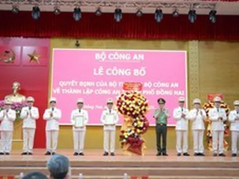Công bố Quyết định thành lập Công an thành phố Đồng Nai