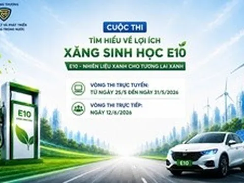 Cổng trực tuyến Cuộc thi tìm hiểu về xăng E10 mở từ 10h ngày 25/5