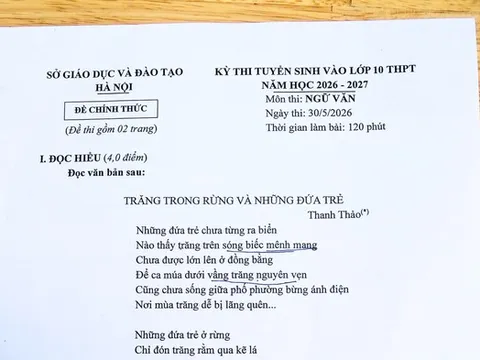 Đáp án môn Ngữ Văn vào lớp 10 Hà Nội