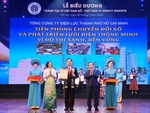 EVNHCMC được vinh danh tại Lễ biểu dương thành tựu vì Việt Nam số năm 2026