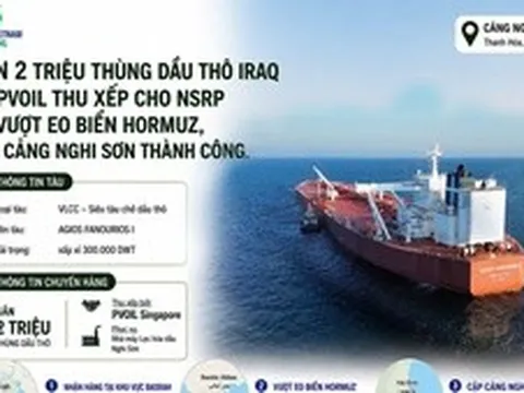 Gần 2 triệu thùng dầu thô Basrah (Iraq) cập cảng Nghi Sơn