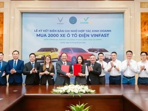 Công ty Huy Long hợp tác với Green SM đưa 2.000 ô tô điện VinFast vào kinh doanh dịch vụ vận tải