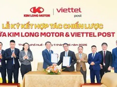 KIM LONG MOTOR và VIETTEL POST hợp tác phát triển hệ sinh thái vận tải xanh, thông minh