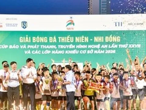 Bế mạc Giải Bóng đá Thiếu niên - Nhi đồng Cúp Báo và phát thanh, truyền hình Nghệ An lần thứ 27