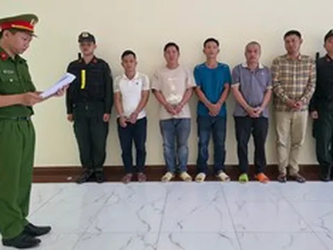 Lén san lấp bằng 800 tấn chất thải, 6 người bị bắt giữ