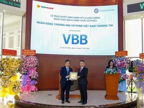 Cổ phiếu Vietbank chính thức niêm yết trên HOSE