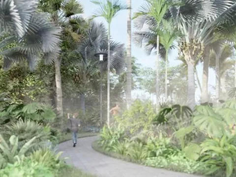 Lộ diện hình hài "khu rừng nhiệt đới" nhân tạo bên dòng sông Hương