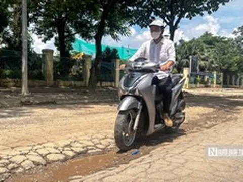 Hà Nội: Mặt đường Tân Mỹ hư hỏng sau khi thi công hồ điều hòa Phú Đô