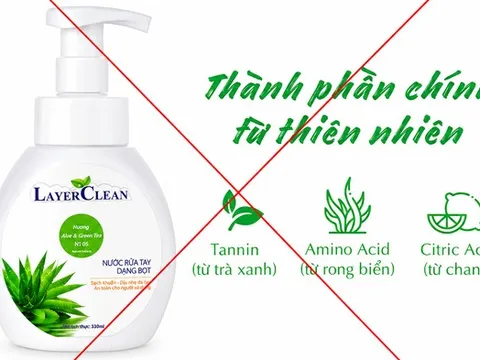Nước rửa tay Layer Clean bị thu hồi trên toàn quốc