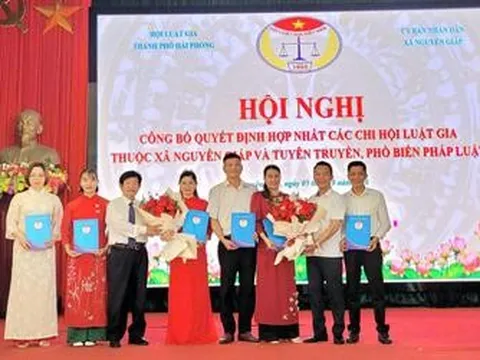 Hải Phòng: Chi hội Luật gia xã Nguyên Giáp kiện toàn tổ chức, đẩy mạnh hoạt động từ cơ sở