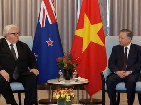 Tổng Bí thư, Chủ tịch nước Tô Lâm đã hội kiến Chủ tịch Quốc hội New Zealand