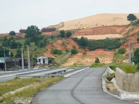 Vì sao gần 4km đường ven biển Phan Thiết - Kê Gà vẫn chưa thể thông tuyến?