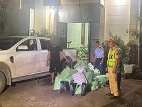 Nghi vấn từ chiếc xe bán tải chạy nhanh trên cao tốc, lộ hàng trăm bình “khí cười”