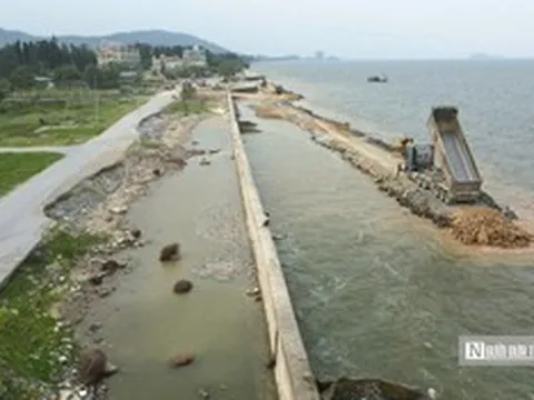 Dự án kè biển Hải Tiến 380 tỷ đồng chạy đua tiến độ trước mùa mưa bão