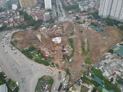 Nút giao Phạm Tu - đường 70 được “thay áo”, trụ cầu mọc lên, công trường tăng tốc