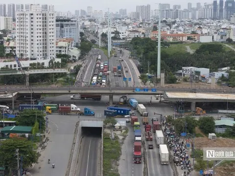 Tp.HCM: Nút giao hơn 3.600 tỷ đồng dần hình thành, gỡ "điểm nghẽn" tại cửa ngõ cảng Cát Lái