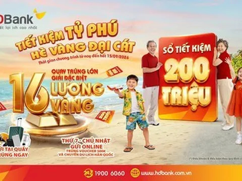 HDBank tiếp tục trao cơ hội “đại cát” tới khách hàng gửi tiết kiệm