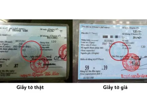 Cảnh giác thủ đoạn làm giả giấy đăng ký xe để mua bán, sang tên phương tiện