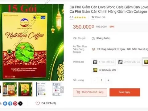 Bộ Y tế đề nghị xác minh loại cà phê giảm cân có dấu hiệu vi phạm