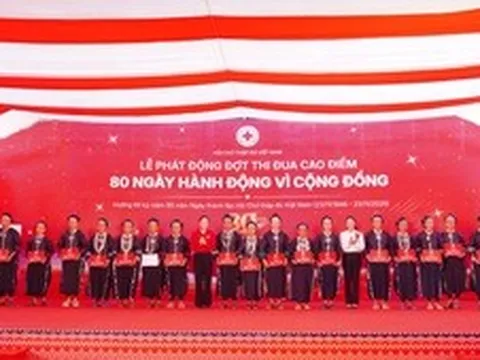 Hội Chữ thập đỏ phát động cao điểm '80 ngày hành động vì cộng đồng'