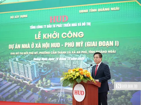 Quảng Ngãi khởi công dự án nhà ở xã hội HUD với gần 300 căn hộ